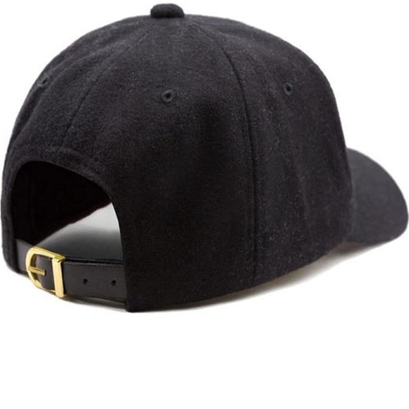 NEW WOOL BASEBALL CAP - BLACK - Picture 4 of 7